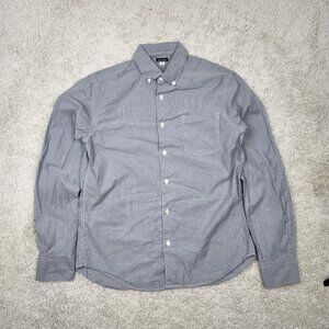 Steven Alan Shirt Mens Medium M Blue White Stripe Button Down Made USA Cotton